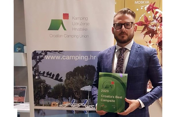 Zvonimir Tudorovic at the recognition of the Best Campsites in Croatia, for the Jezera Village campsite