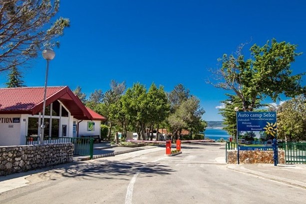 Entrance to Auto camp Selce, located in Crikvenica, Croatia.
